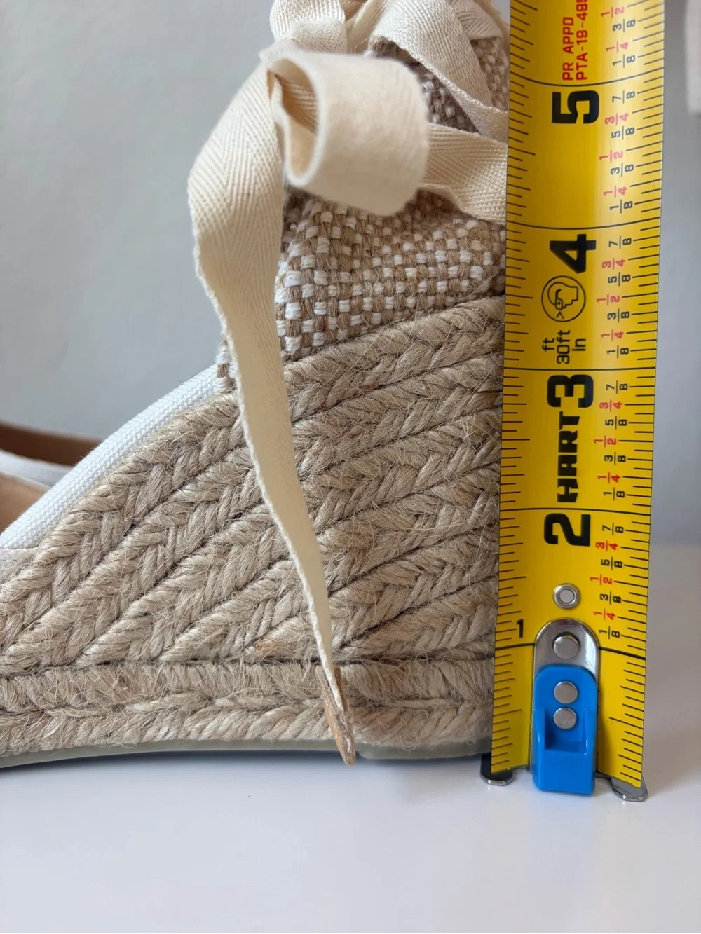 Castañer Carina Women’s Ivory Canvas Jute Wedge Espadrilles Size EU 38 US 7.5-8
